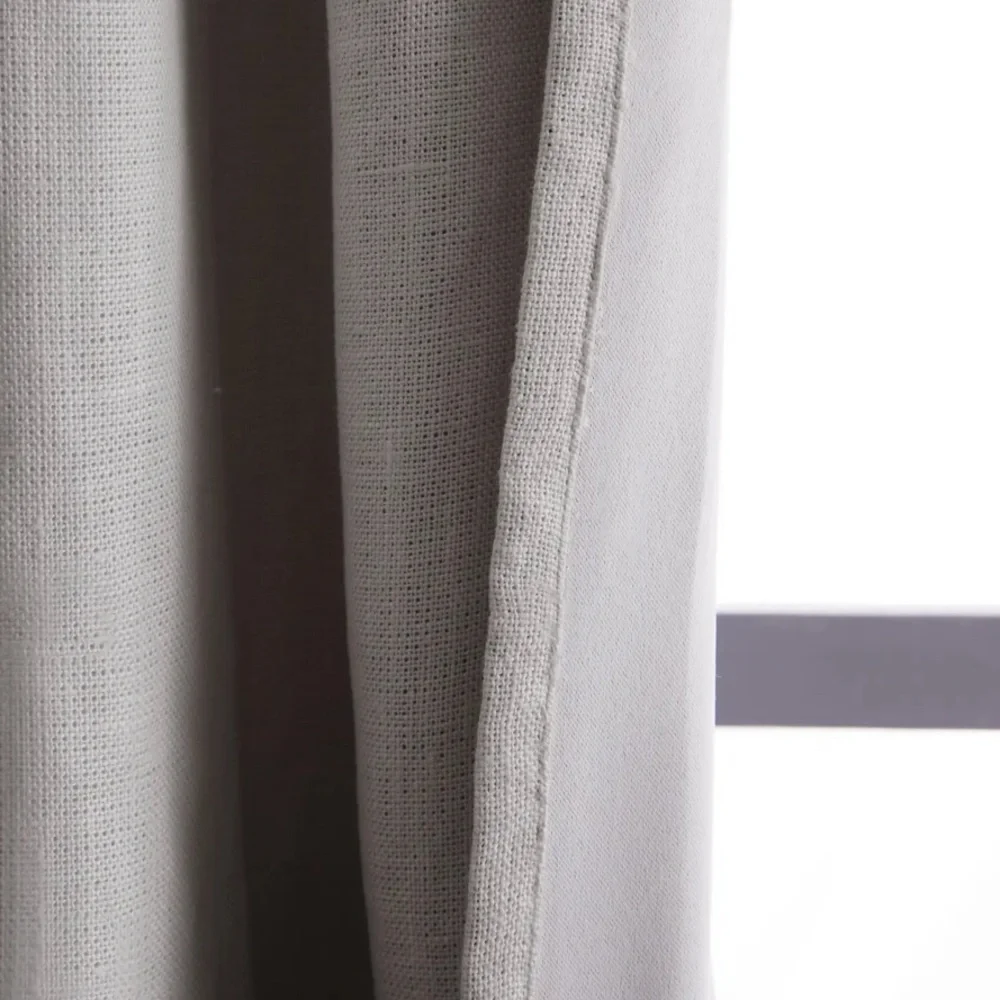 NWOT QUINCE 48x96 Heavyweight European Linen Room Darkening Curtain Cloud 9452